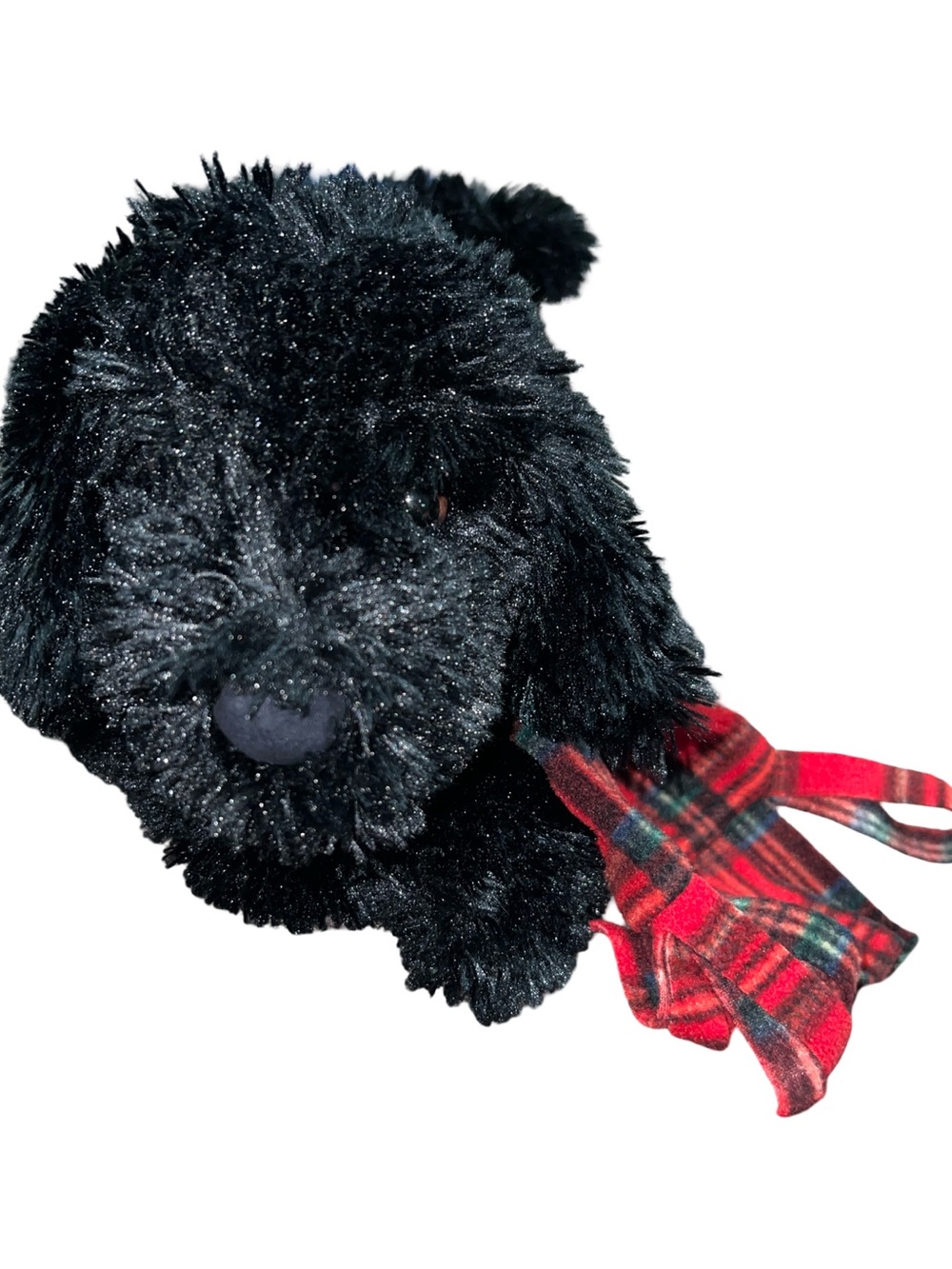 Realistic Eddie Bauer Exclusive Black Labrador Retriever Plaid Red Winter Scarf